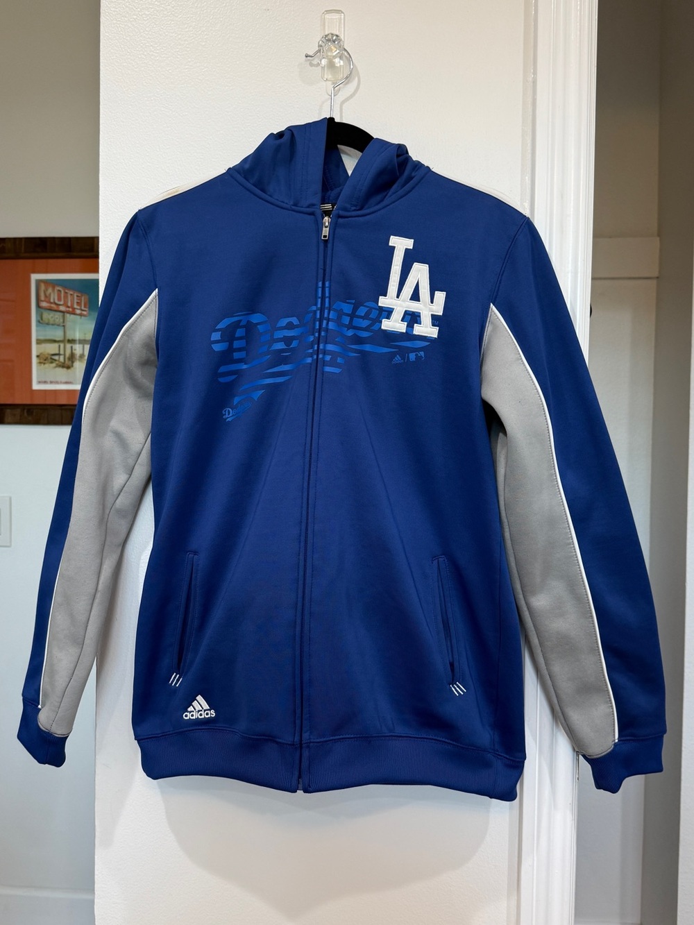 Adidas  LA Dodgers Blue Zip Hoodie Jacket